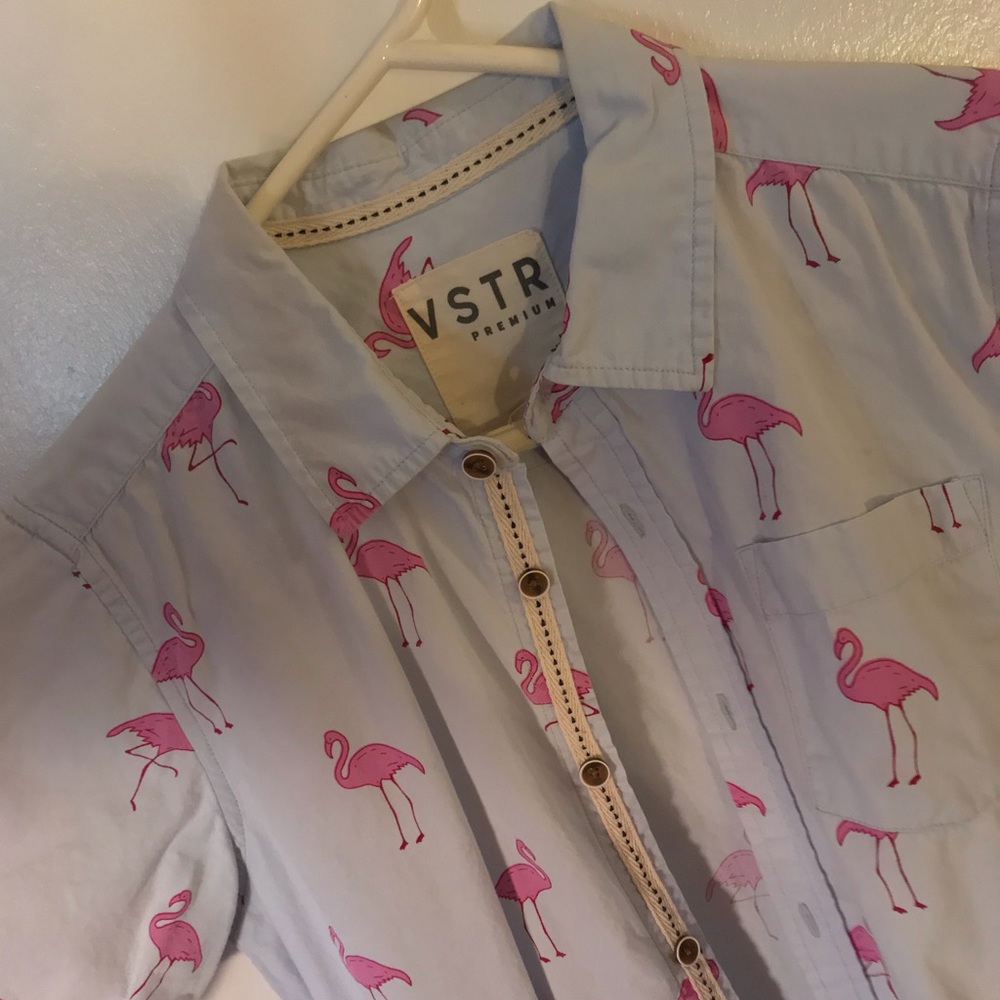Vstr premium flamingo button up